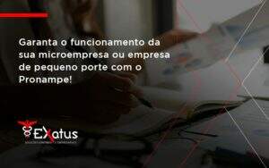 Pronampe Essa é A Chance De Fortalecer A Sua Microempresa Ou Empresa De Pequeno Porte Na Pandemia! Exatus Solucoes - Contabilidade na Paraíba | Exatus Soluções Contábeis e Empresariais