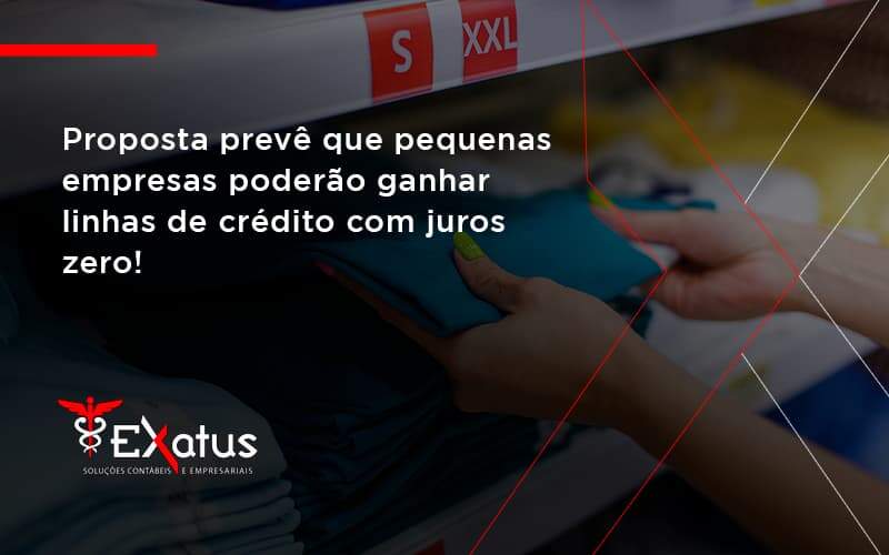 Proposta Prevê Que Pequenas Empresas Poderão Ganhar Linhas De Crédito Com Juros Zero! Exatus Solucoes - Contabilidade na Paraíba | Exatus Soluções Contábeis e Empresariais